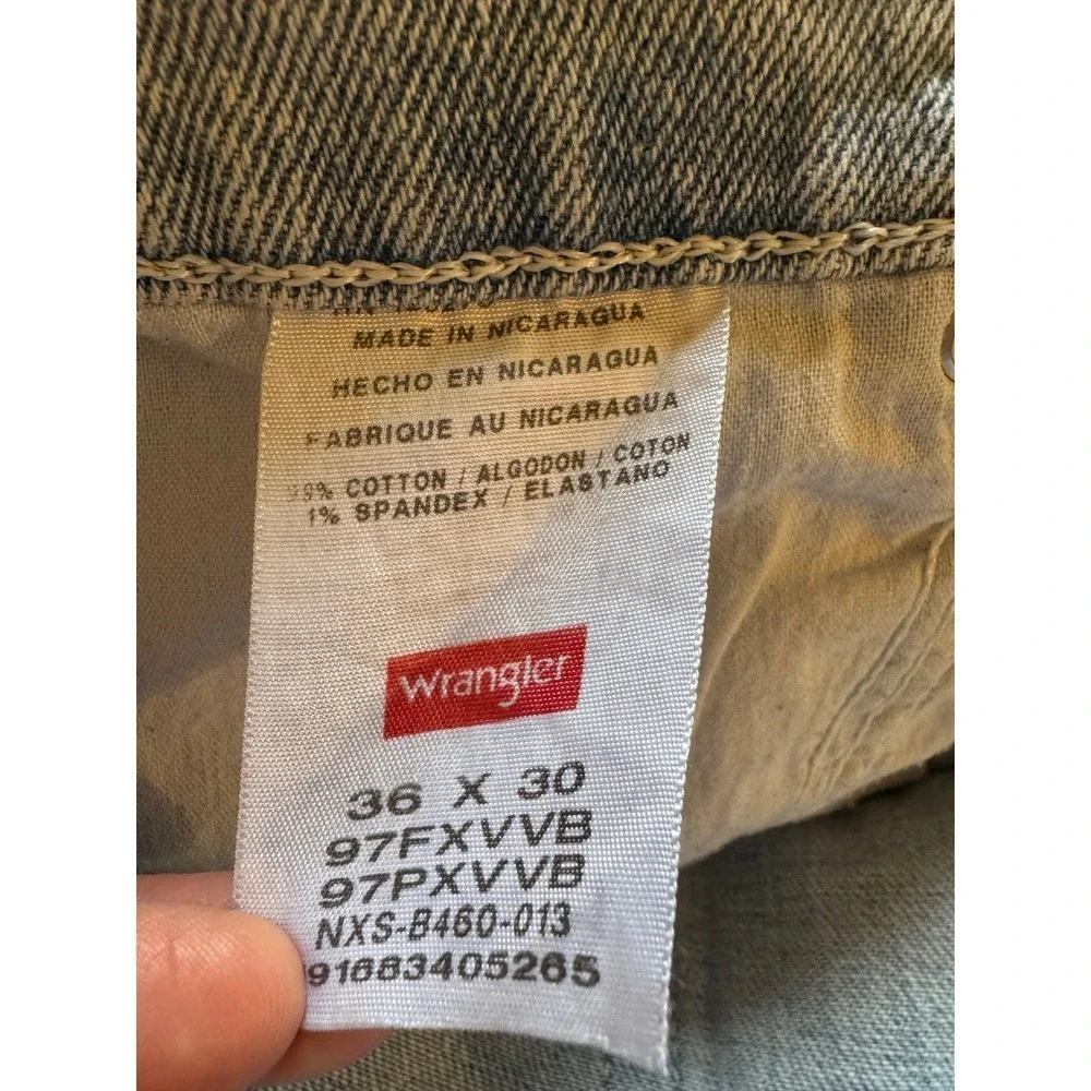 Wrangler Premium Quality Mens Straight Leg Light Wash Jeans 36x30 97FXVVB Blue